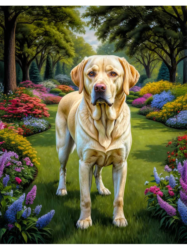 Labrador Yellow Portrait Paintings