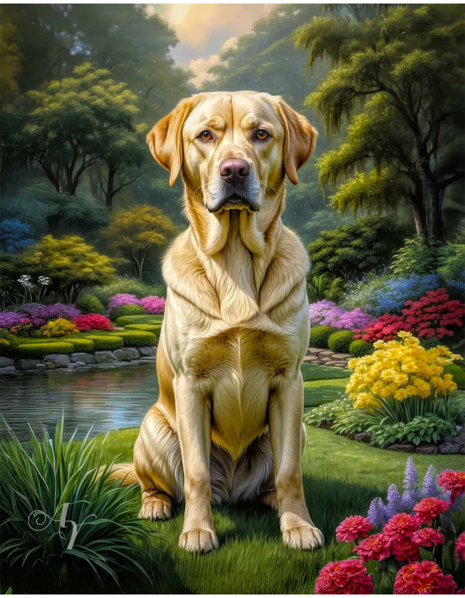 Labrador Yellow Portrait Paintings Labrador Yellow Portrait Paintings