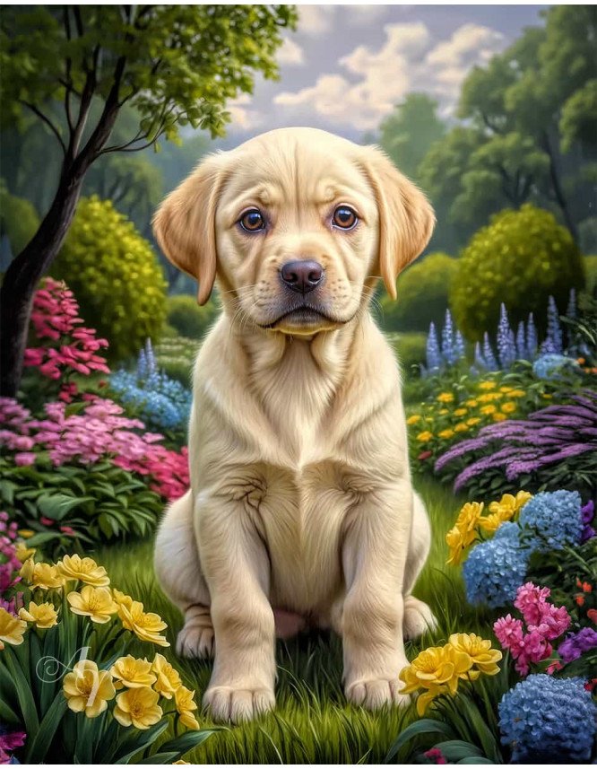 Labrador Yellow Portrait Paintings Labrador Yellow Portrait Paintings