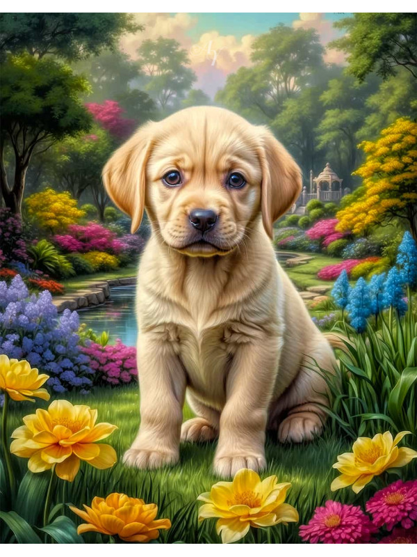 Labrador Yellow Portrait Paintings