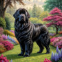 Newfoundland Dog Portrait Paintings