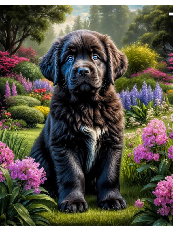 Newfoundland Dog Portrait Paintings