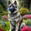 Norwegian Elkhound Dog Portrait Paintings