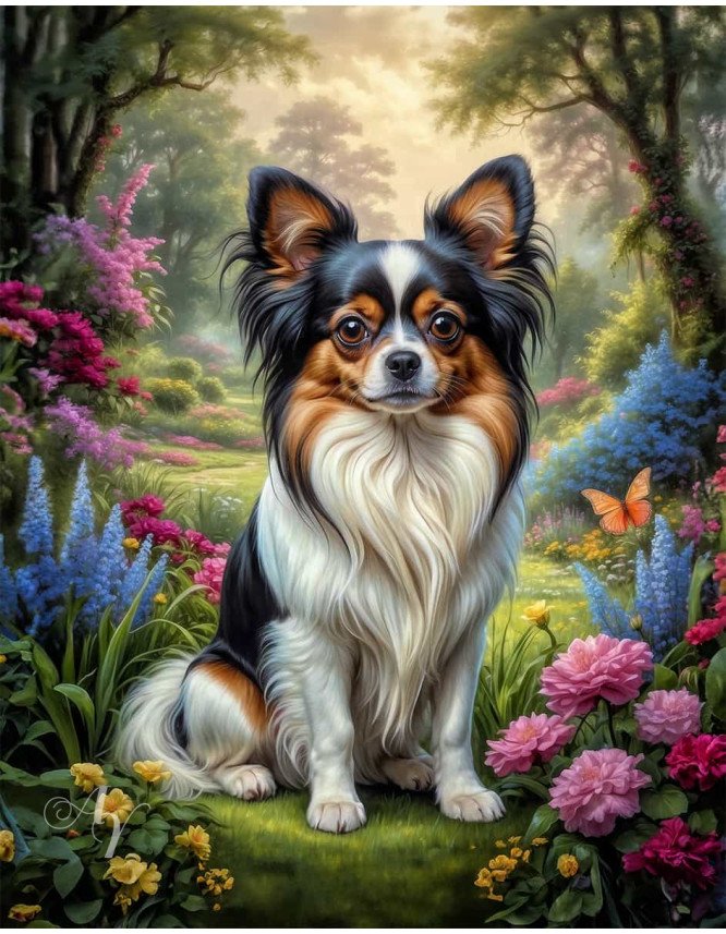 Papillion Dog Portrait Paintings Papillion Dog Portrait Paintings