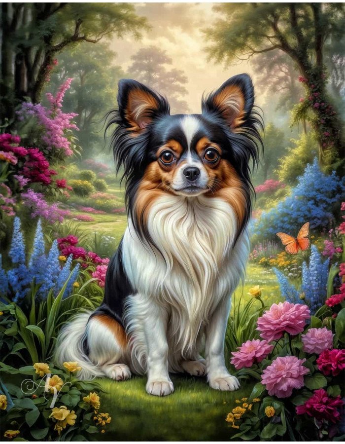 Papillion Dog Portrait Paintings Papillion Dog Portrait Paintings