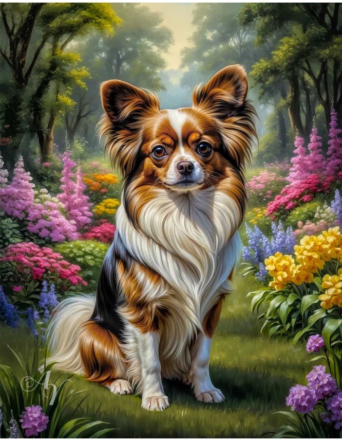 Papillion Dog Portrait Paintings Papillion Dog Portrait Paintings