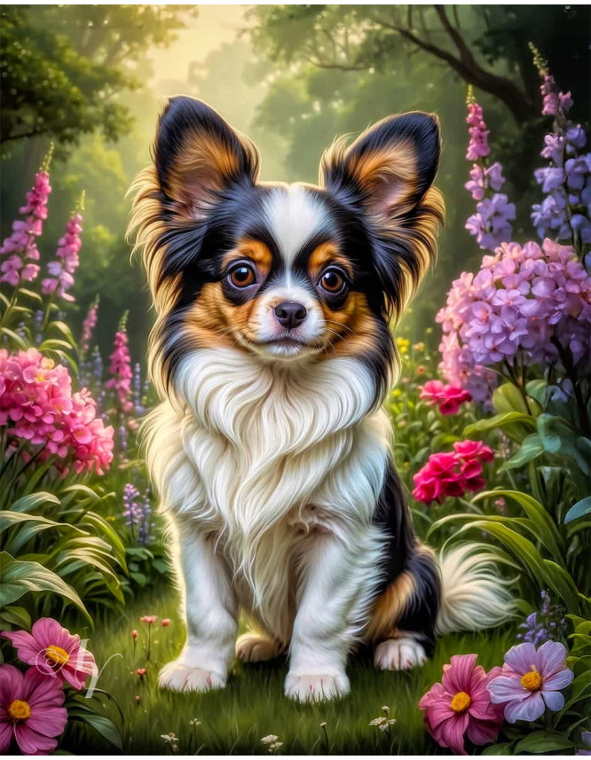 Papillion Dog Portrait Paintings Papillion Dog Portrait Paintings