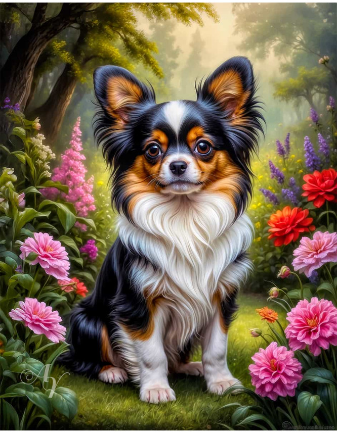 Papillion Dog Portrait Paintings Papillion Dog Portrait Paintings
