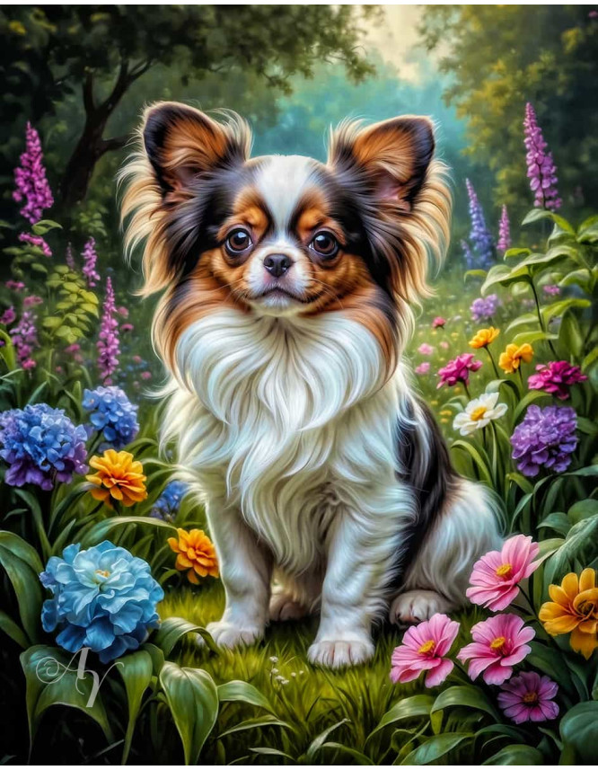 Papillion Dog Portrait Paintings Papillion Dog Portrait Paintings