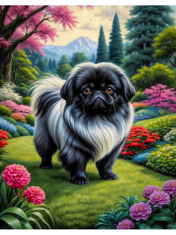 Pekingese Portrait Paintings