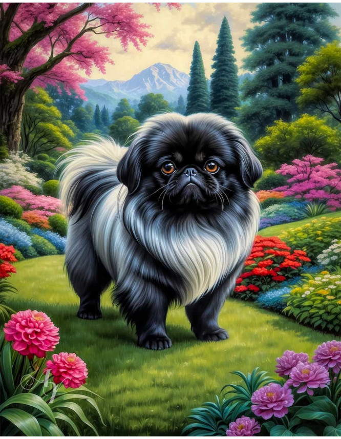 Pekingese Portrait Paintings