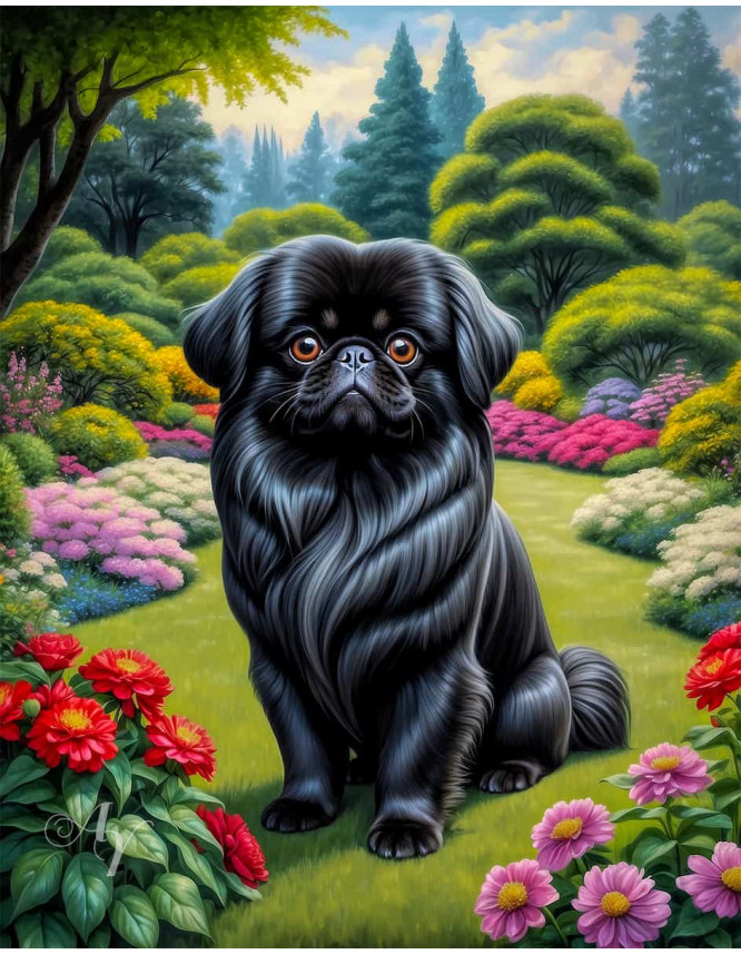 Pekingese Portrait Paintings