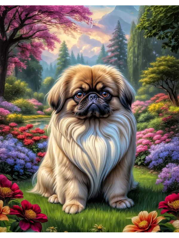 Pekingese Portrait Paintings