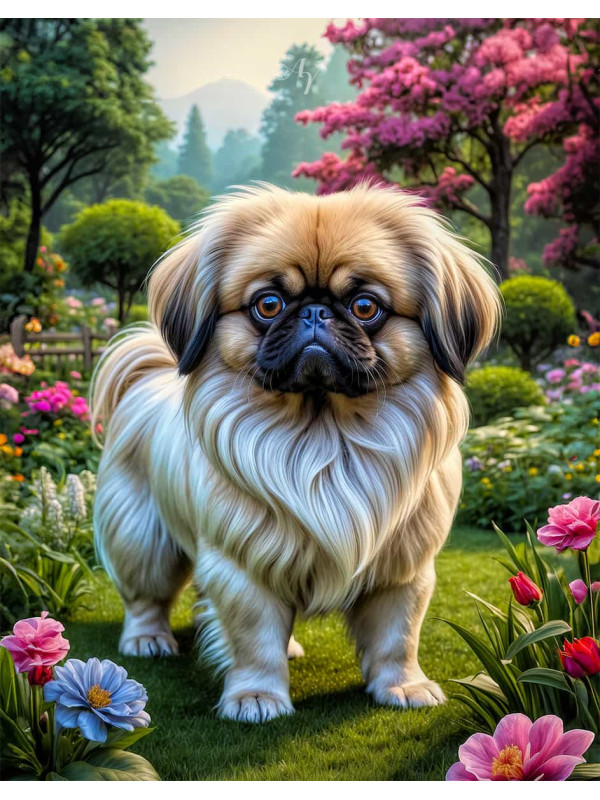 Pekingese Portrait Paintings
