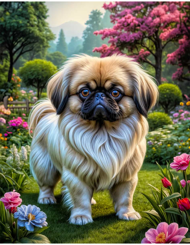 Pekingese Portrait Paintings