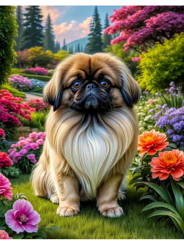 Pekingese Portrait Paintings
