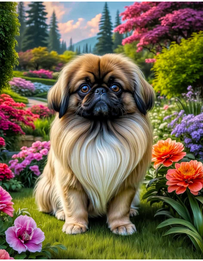 Pekingese Portrait Paintings