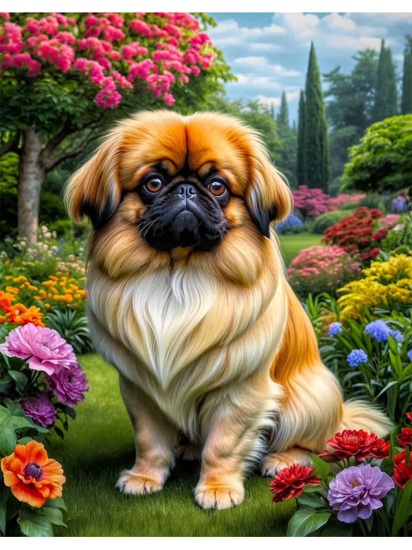 Pekingese Portrait Paintings