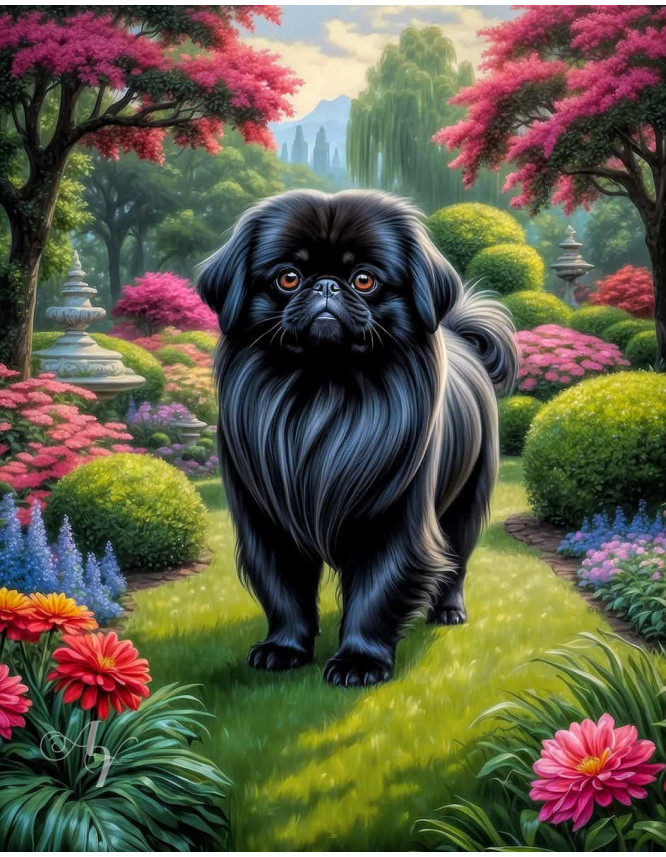 Pekingese Portrait Paintings
