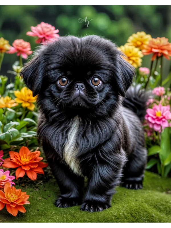Pekingese Portrait Paintings