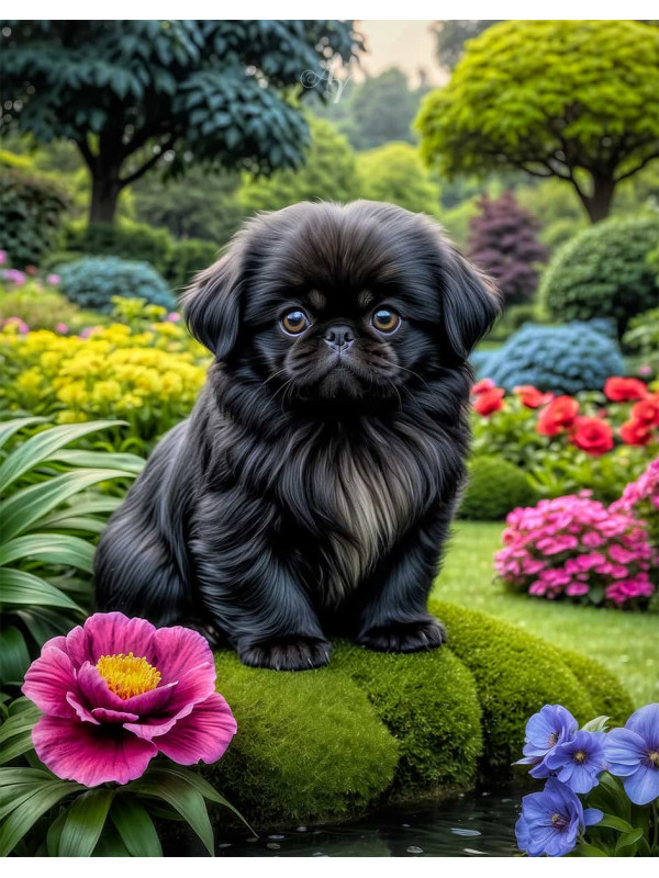 Pekingese Portrait Paintings