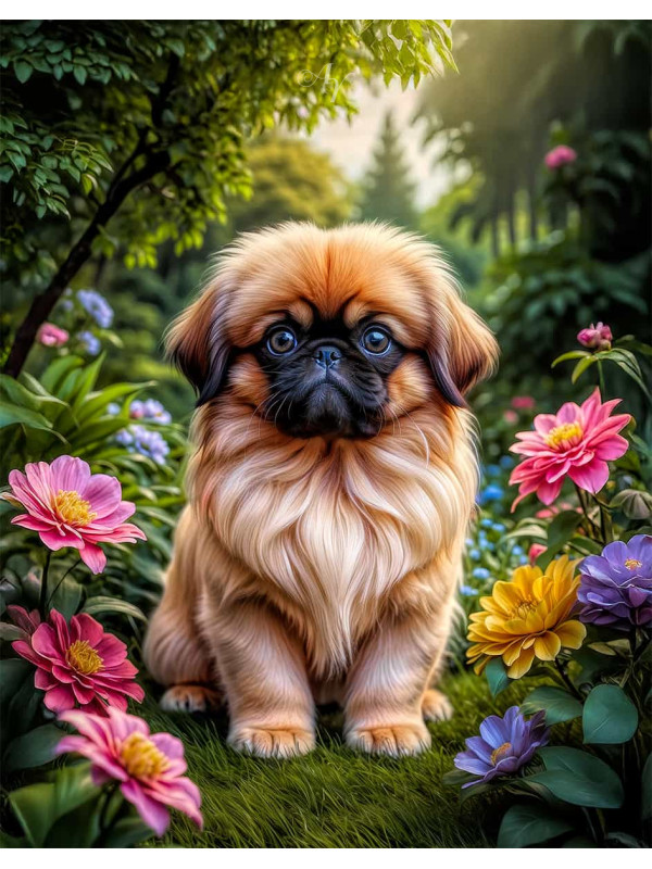 Pekingese Portrait Paintings
