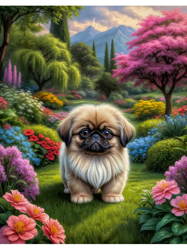 Pekingese Portrait Paintings