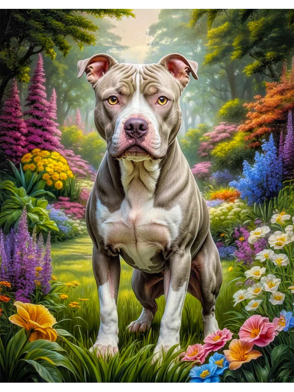 Pitbull Terrier Portrait Paintings
