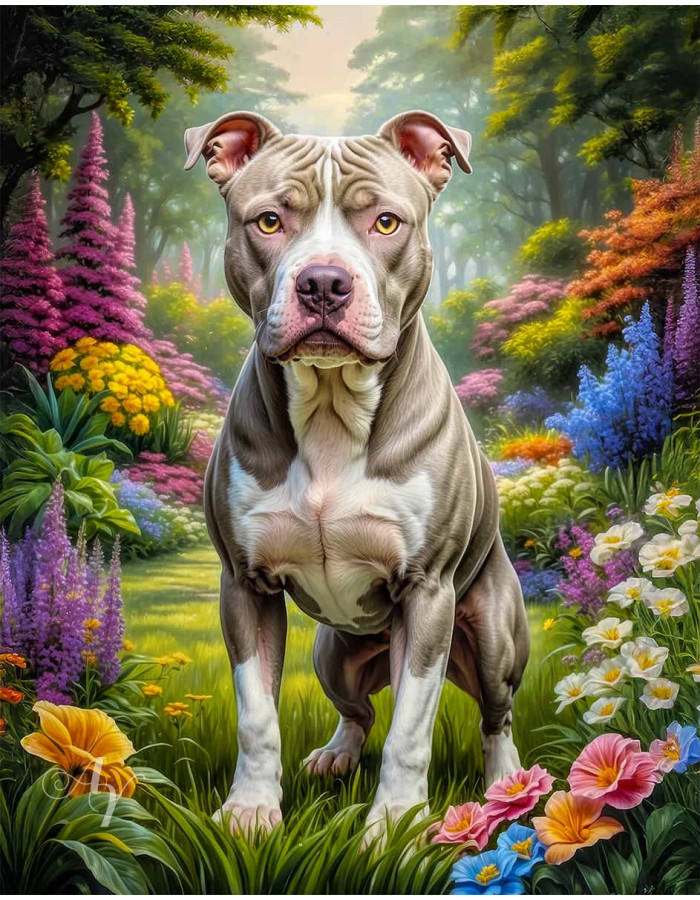 Pitbull Terrier Portrait Paintings Pitbull Terrier Portrait Paintings
