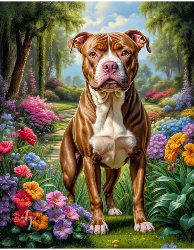 Pitbull Terrier Portrait Paintings Pitbull Terrier Portrait Paintings