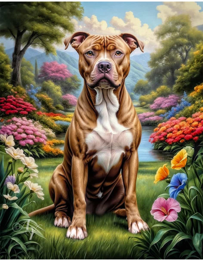 Pitbull Terrier Portrait Paintings Pitbull Terrier Portrait Paintings