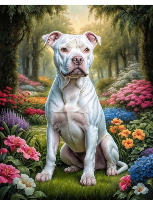 Pitbull Terrier Portrait Paintings