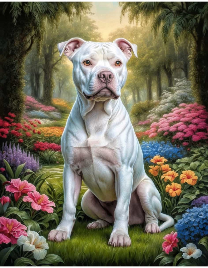 Pitbull Terrier Portrait Paintings Pitbull Terrier Portrait Paintings