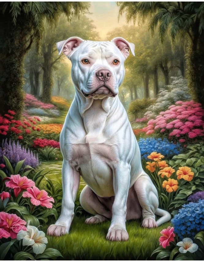 Pitbull Terrier Portrait Paintings Pitbull Terrier Portrait Paintings