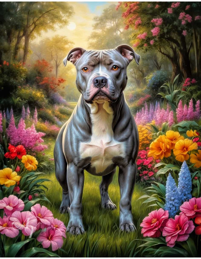 Pitbull Terrier Portrait Paintings Pitbull Terrier Portrait Paintings