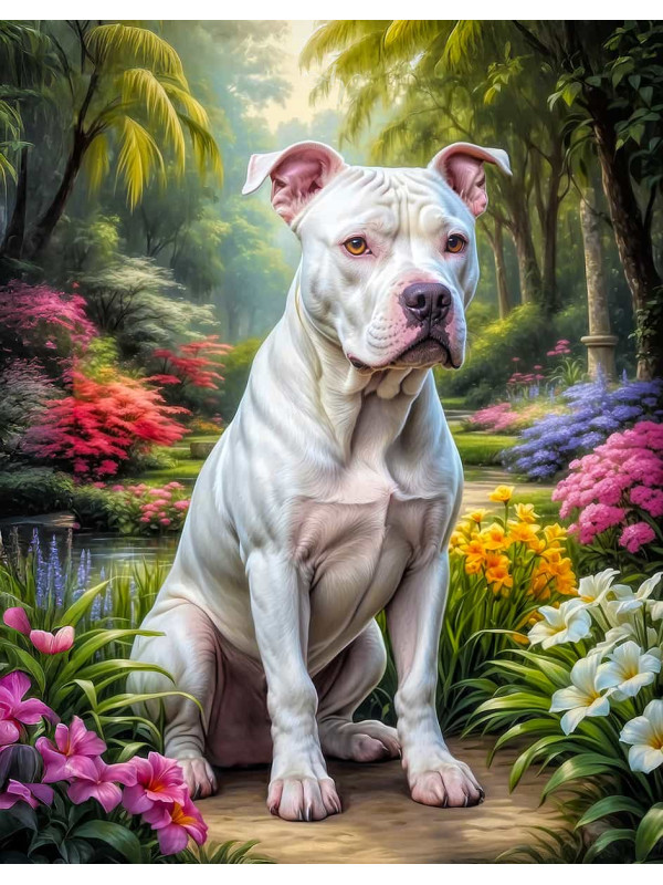 Pitbull Terrier Portrait Paintings