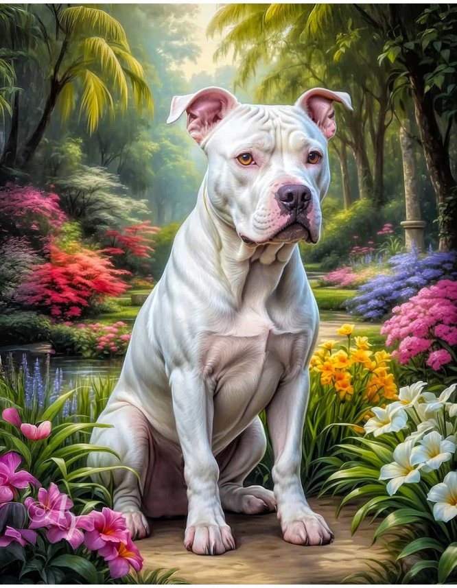 Pitbull Terrier Portrait Paintings Pitbull Terrier Portrait Paintings