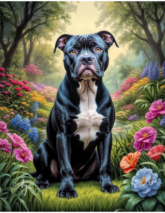 Pitbull Terrier Portrait Paintings Pitbull Terrier Portrait Paintings