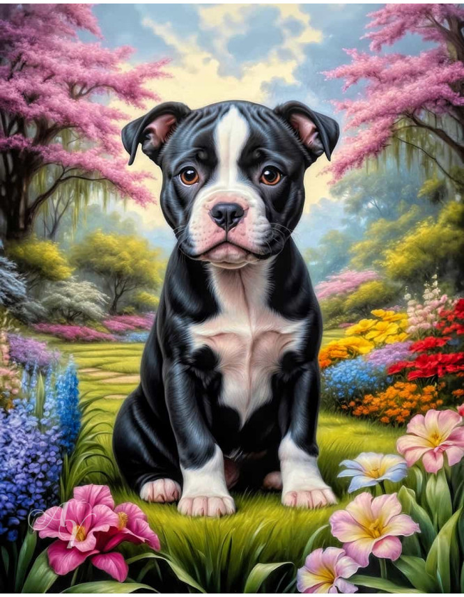 Pitbull Terrier Portrait Paintings Pitbull Terrier Portrait Paintings