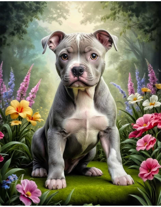 Pitbull Terrier Portrait Paintings Pitbull Terrier Portrait Paintings