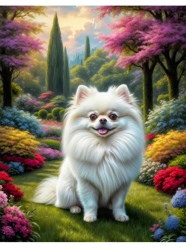 Pomeranian Dog Portrait Paintings