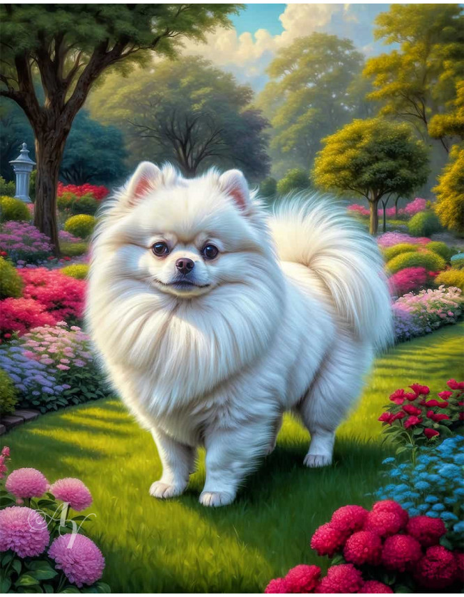 Pomeranian Portrait Paintings