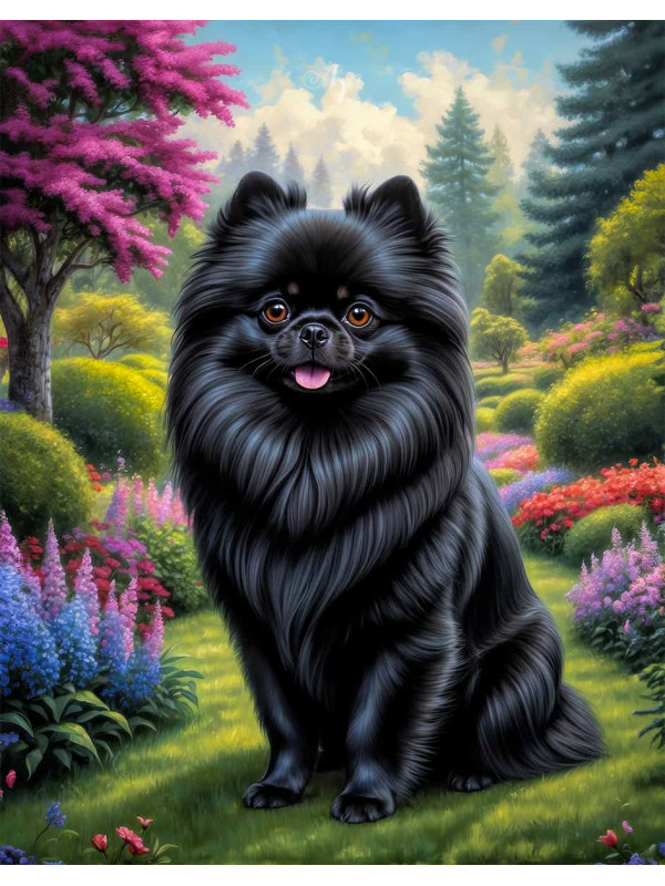 Pomeranian Dog Portrait Paintings