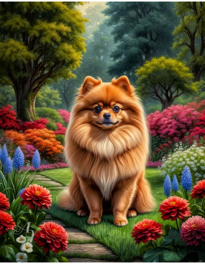 Pomeranian Portrait Paintings