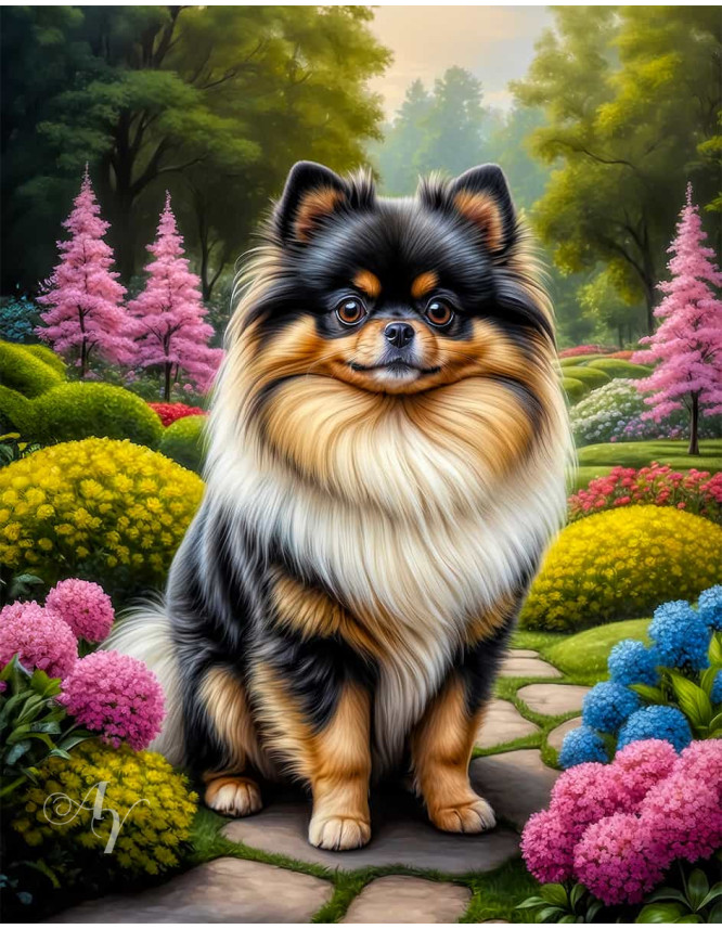 Pomeranian Portrait Paintings