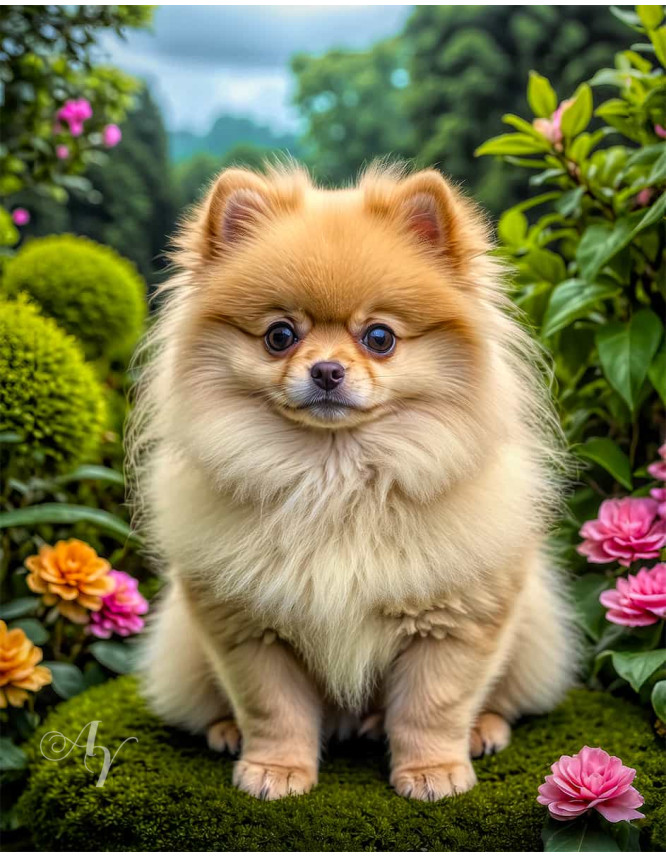 Pomeranian Portrait Paintings