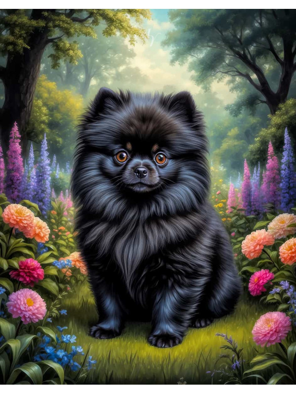 Pomeranian Dog Portrait Paintings