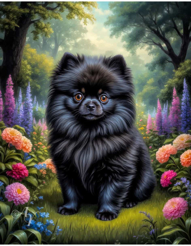 Pomeranian Portrait Paintings