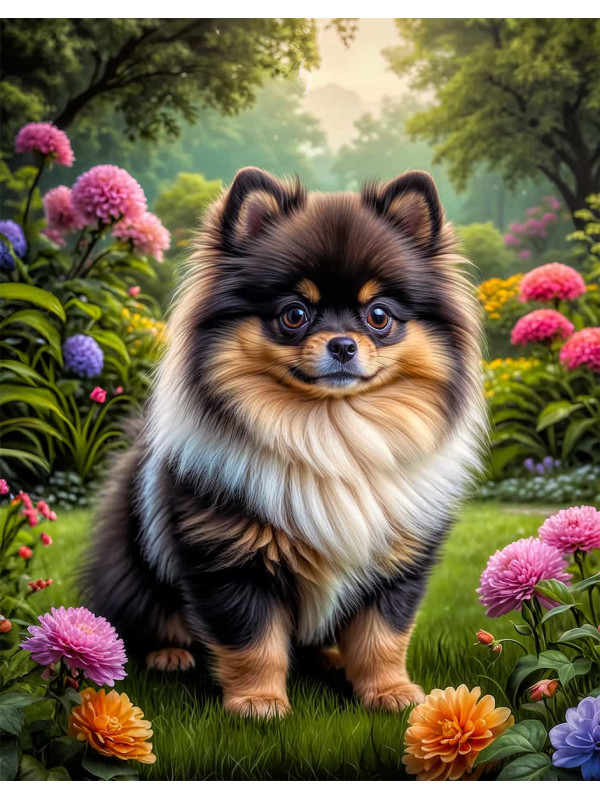 Pomeranian Dog Portrait Paintings