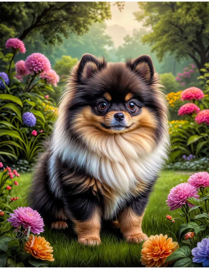 Pomeranian Portrait Paintings